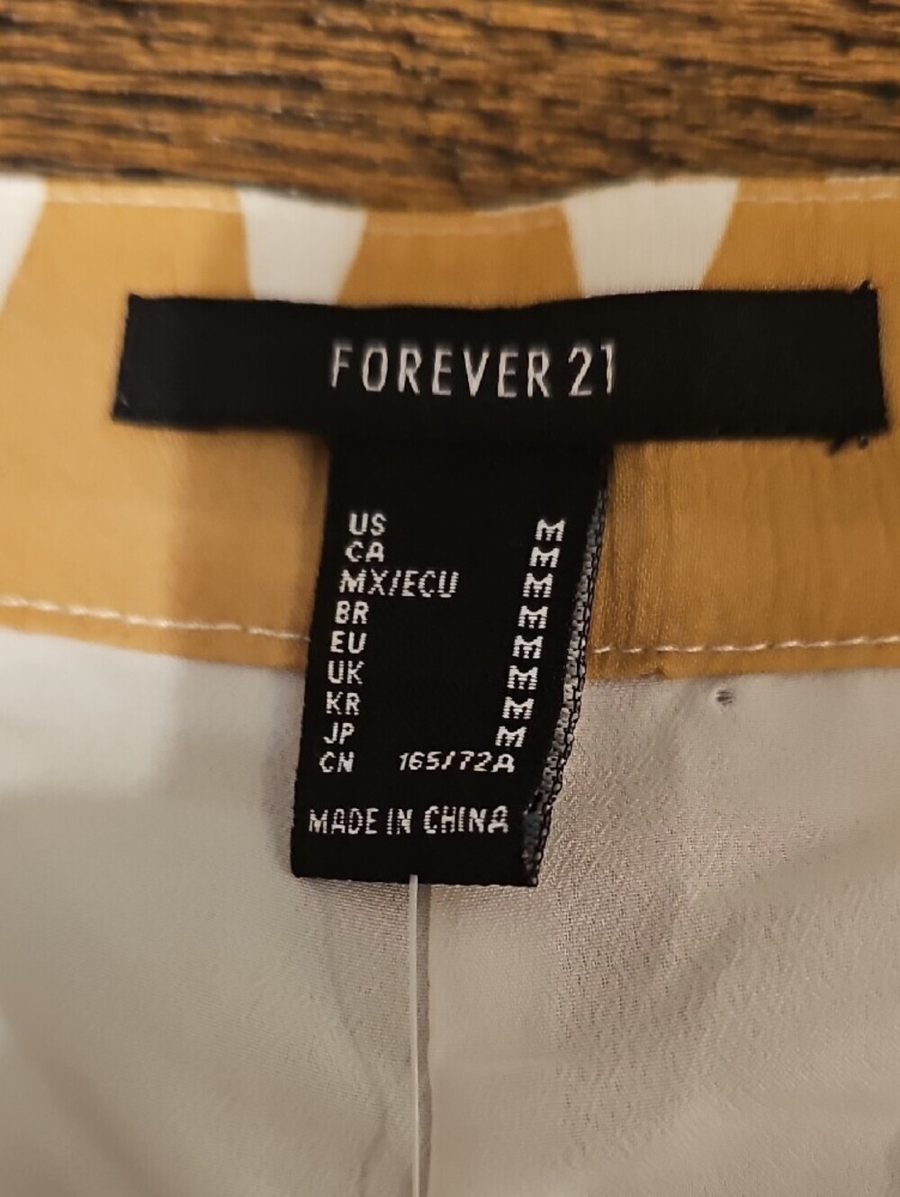 Forever 21 Tan & White Printed Skort Shorts - Picture 2 of 8
